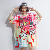 Oversize Graphic Printed Top Dress