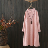 CNY Oversized Ethnic Style Cheongsam Dress [Pre-Order] Color: White/Blue/Pink - One Size 575961899171#3783931573385