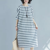 Plus-Size Stripes Dress