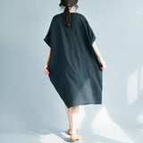Plus-Size Line Printed Dress