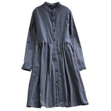 Buttoned Down Stripe Dress