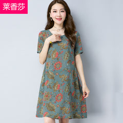 CNY Ethnic Style Floral Printed Dress [Pre-Order] Color: Blue/White/Green - Size: M-2XL 565906229192#3755166058920 565906229192#3755166058917 565906229192#3755166058918 565906229192#3755166058919