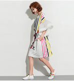 Oversize Graphic Printed Top Dress [Pre-Order] Color:  White - One Size