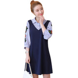 Plus-Size Embroidered Shirt Dress