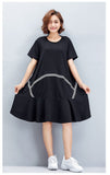 Oversize Flare Hem Dress [Pre-Order] Color:  Black - One Size
