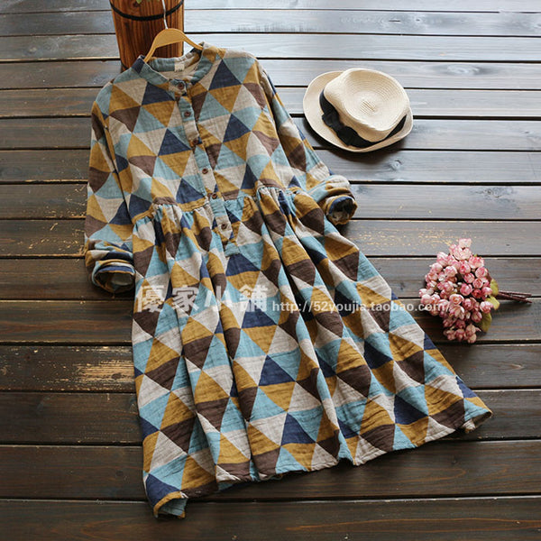 Geometric Print Shirt Dress 538108404003#3955119095248 538108404003#3687129643765
