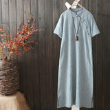 CNY Ethnic Style Cheongsam Dress [Pre-Order] Color: White/Blue/Pink/Red/Navy - One Size 556146414813#3602613466227