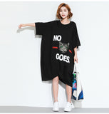 Oversize Printed Dress [Pre-Order] Color: Black - One Size