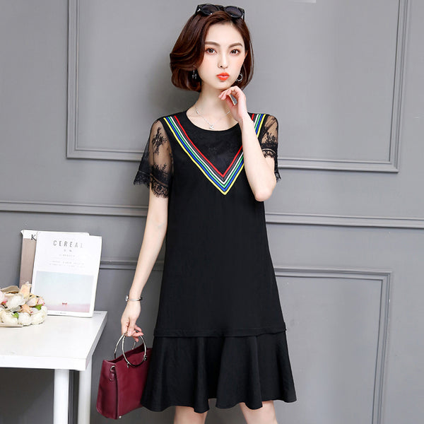 Plus-Size Ruffle Hem Shift Dress 567968437365#3626344604769 567968437365#3626344604768 567968437365#3626344604767 567968437365#3626344604766 567968437365#3626344604765 567968437365#3626344604764