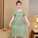 Plus-Size Printed Shift Dress