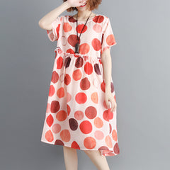 Plus-Size High-Waist Pleated Dress