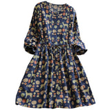 Buttoned Down Printed Dress
