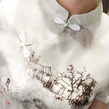 CNY Ethnic Style Embroidered Cheongsam Dress