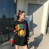 Oversize Graphic Printed Top Dress [Pre-Order] Color:  Black - Size: M-XL