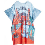 Oversize Graphic Printed Dress [Pre-Order] Color: Blue - One Size