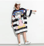 Oversize Graphic Printed Top Dress [Pre-Order] Color: Black - One Size