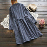 Buttoned Down Stripe Dress