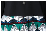 Plus-Size Bottom Print Shift Dress