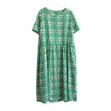Leaf Printed Midi Dress
