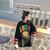 Oversize Graphic Printed Top Dress [Pre-Order] Color:  Black - Size: M-XL