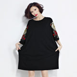 Oversize Embroidery Top Dress