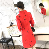 CNY Ethnic Style Embroidered Cheongsam Dress