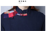 CNY Retro Style Color Matching Slim Dress