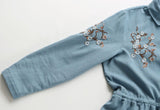 Floral Embroidery Shirt Dress
