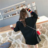 Oversize Graphic Printed Top Dress [Pre-Order] Color:  Black - Size: M-XL