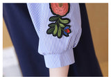 Plus-Size Embroidered Shirt Dress