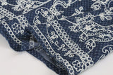 Off Shoulder Embroidery Denim Dress