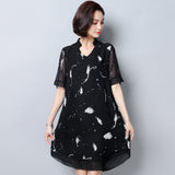 Plus-Size Printed Chiffon Dress 572578697717#3899853583147 572578697717#3899853583145 572578697717#3899853583143 572578697717#3899853583141 572578697717#3899853583139