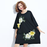 Oversized Embroidery Tops Dress