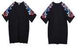 Oversize Embroidry Top Dress [Pre-Order] Color:  Black - One Size