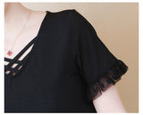 Plus-Size Floral Bottom Chiffon Shift Dress