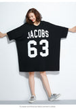 Oversize Graphic Printed Top Dress [Pre-Order] Color:  Purple/Black - One Size