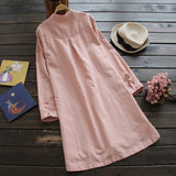 Casual Buttoned Top Dress