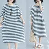 Plus-Size Stripes Dress