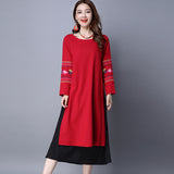 CNY Retro Style Embroidered Dress