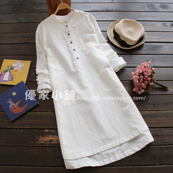 Casual Buttoned Top Dress 525897765228#3776169478169