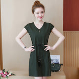 Plus-Size Dropped Waist Dress