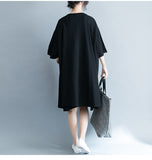 Oversize Graphic Printed Flare Top Dress [Pre-Order] Color:  Black - One Size