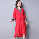 CNY Retro Style Embroidered Dress