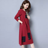 CNY Retro Style Ethnic Patches Dress