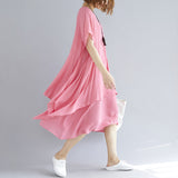Plus-Size Multi-Layer Irregular Dress