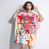Oversize Graphic Printed Top Dress