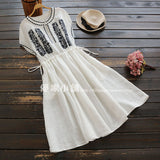 Embroidered Sleeveless Dress 571338906230#3864477383233