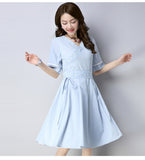 CNY Ethnic Style Embroidery Dress [Pre-Order] Color: Blue - Size: S-XL