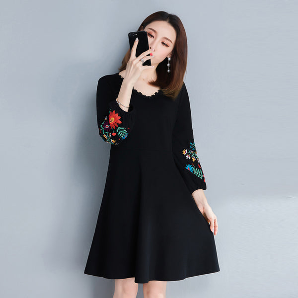 Plus-Size Embroidered Skater Dress 563230422404#3547721521724 563230422404#3547721521725 563230422404#3715614791245 563230422404#3547721521720 563230422404#3547721521721 563230422404#3547721521722