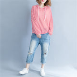 Striped Hooded Top